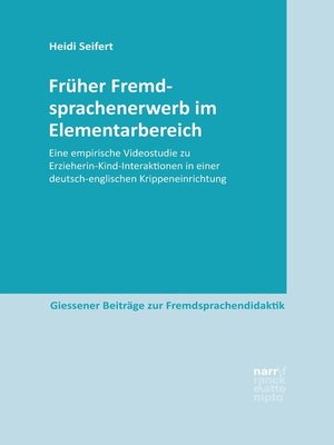 cover image of Früher Fremdsprachenerwerb im Elementarbereich